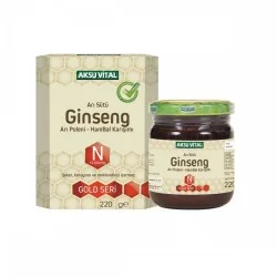 Aksuvital Royal Jelly Honey Pollen with Ginseng 220 gr Aksuvital Royal Jelly Honey Pollen with Ginseng 220 gr