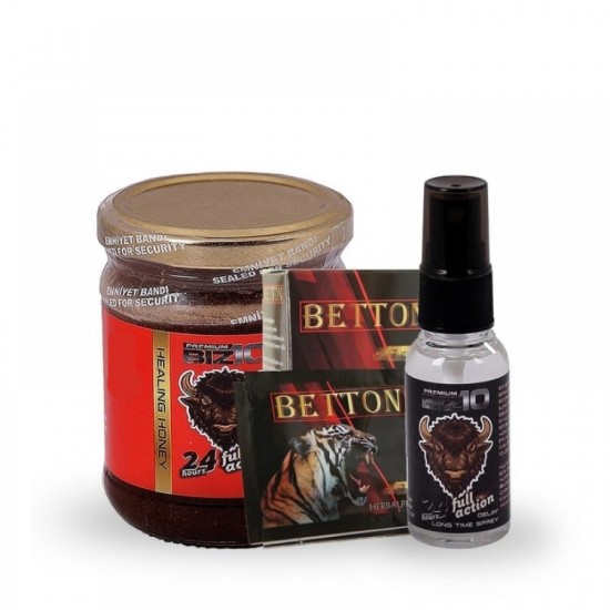 Biz10 Atom Honey Power Paste 240 gr + Biz10 Delay 25 ml + Betton Stimulating Hardening Gel 7 x 7gr