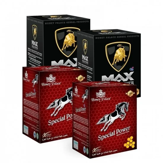 Honey Palace Max Bulls Power Epimedium Paste 240 gr x 2 + Honey Palace Special Power Mixed Herbal Wild Horse Paste With Epimedium 240 gr x 2