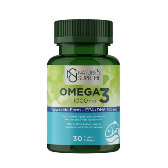 Nature's Supreme Omega 3 Fish Oil 1000 mg 30 Softgels Nature's Supreme Omega 3 Fish Oil 1000 mg 30 Softgels