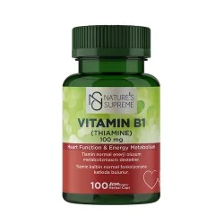Nature's Supreme Vitamin B1 (Thiamine) 100 Capsules Nature's Supreme Vitamin B1 (Thiamine) 100 Capsules