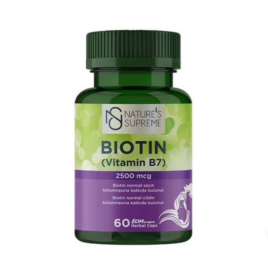 Nature's Supreme Biotin (Vitamin B7) 2500 mcg 60 Capsules Nature's Supreme Biotin (Vitamin B7) 2500 mcg 60 Capsules