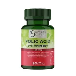 Nature's Supreme Folic Acid (Vitamin B9) 400 mcg 90 Capsules Nature's Supreme Folic Acid (Vitamin B9) 400 mcg 90 Capsules