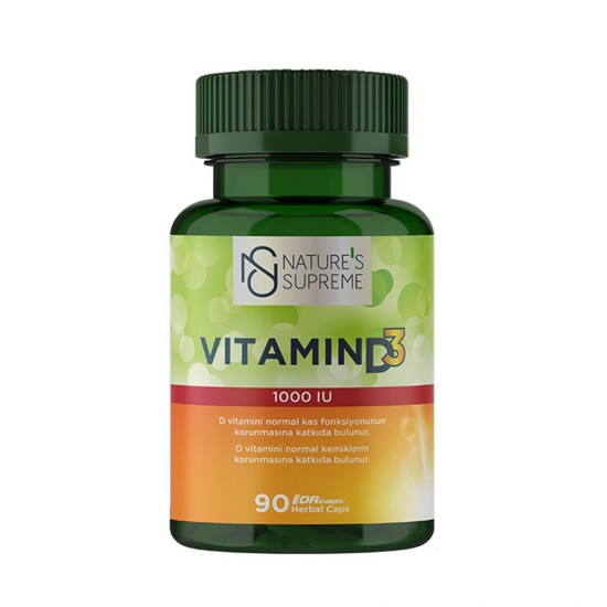 Nature's Supreme Vitamin D3 1000 IU 90 Capsules