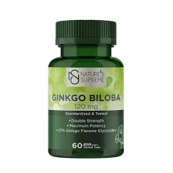 Nature's Supreme Ginkgo Biloba 120 mg 60 Capsules Nature's Supreme Ginkgo Biloba 120 mg 60 Capsules