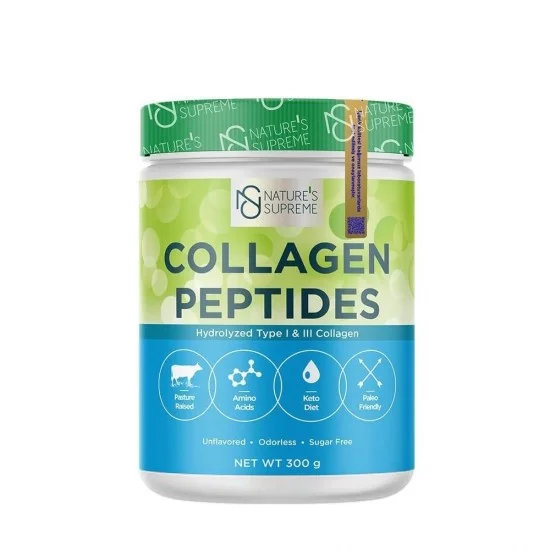 Nature's Supreme Collagen Peptides Unflavored Powder 300 gr Nature's Supreme Collagen Peptides Unflavored Powder 300 gr