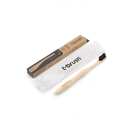 T-Brush Bamboo Toothbrush - Dark Grey T-Brush Bamboo Toothbrush - Dark Grey