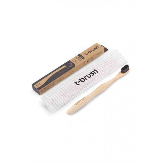 T-Brush Nano Bamboo Toothbrush - Dark Grey