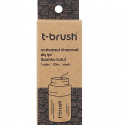 T-Brush  Bamboo Case Activated Charcoal Dental Floss T-Brush  Bamboo Case Activated Charcoal Dental Floss