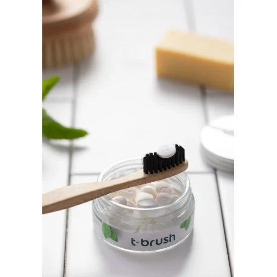 T-Brush قرص معجون أسنان بنكهة النعناع - خالٍ من الفلوريد T-Brush قرص معجون أسنان بنكهة النعناع - خالٍ من الفلوريد