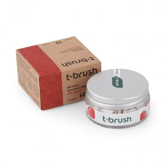 T-Brush Strawberry Flavored Toothpaste Tablet - Fluoride T-Brush Strawberry Flavored Toothpaste Tablet - Fluoride