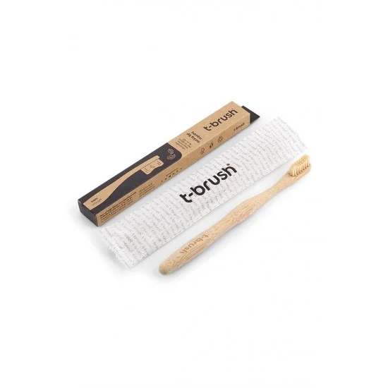 T-Brush Bamboo Toothbrush - Cream Color T-Brush Bamboo Toothbrush - Cream Color
