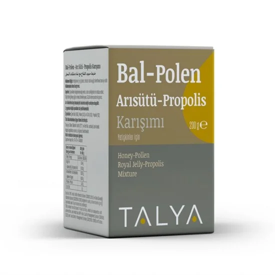 Talya Bitkisel Mixture of Honey-Pollen-Royal Jelly-Propolis 230 g (For Adults) Talya Bitkisel Mixture of Honey-Pollen-Royal Jelly-Propolis 230 g (For Adults)
