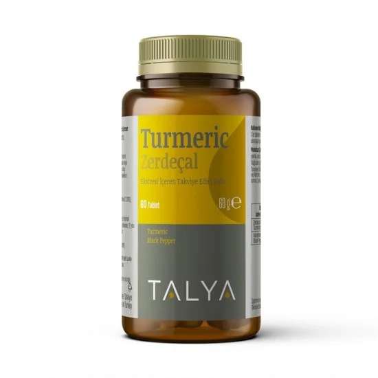 Talya Bitkisel Dietary Supplement Containing Turmeric Extract 60 Capsules Talya Bitkisel Dietary Supplement Containing Turmeric Extract 60 Capsules