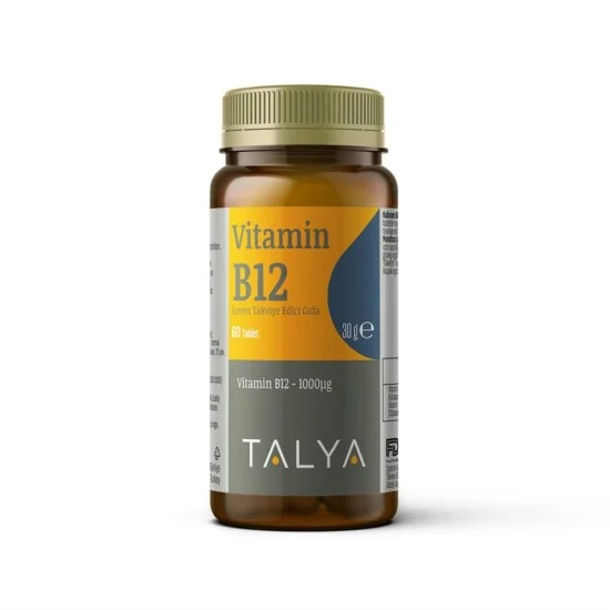 Talya Bitkisel Dietary Supplement Containing Vitamin B12 60 Capsules Talya Bitkisel Dietary Supplement Containing Vitamin B12 60 Capsules
