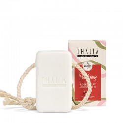 Thalia Rose & Clay Extract Natural Soap with Rope 140 gr Thalia Rose & Clay Extract Natural Soap with Rope 140 gr