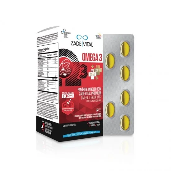 Zade Vital Premium Breastfeeding Omega 3 Fish Oil 50 Capsules Zade Vital Premium Breastfeeding Omega 3 Fish Oil 50 Capsules