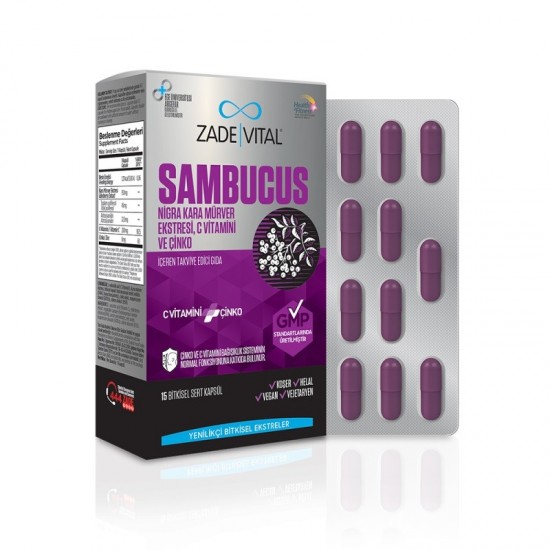 Zade Vital Sambucus Nigra 15 Capsules