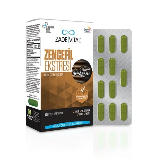 Zade Vital Ginger Extract 30 Capsules Zade Vital Ginger Extract 30 Capsules