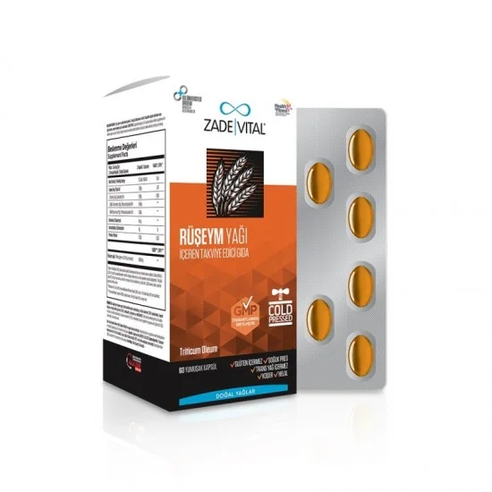 Zade Vital Wheat Germ Oil 500 mg 60 Capsules Zade Vital Wheat Germ Oil 500 mg 60 Capsules