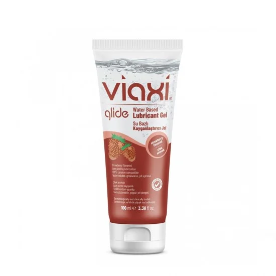 Viaxi Glide Strawberry Flavored Lubricant Gel 100 ml
